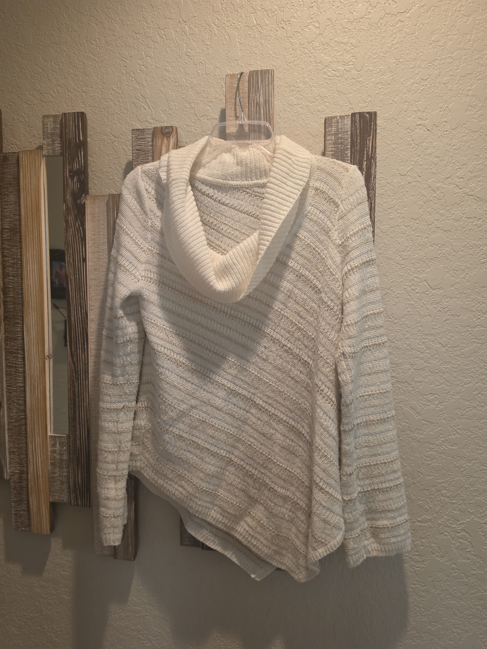 White House Black Market Ivory Cowl Neck Sweater